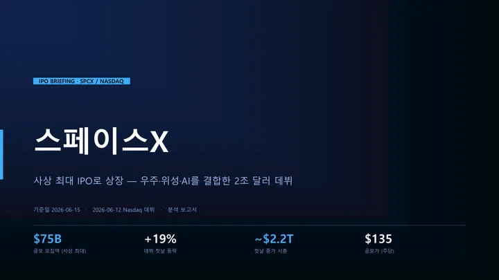 스페이스X IPO 브리핑 (다크 스페이스) 표지 미리보기