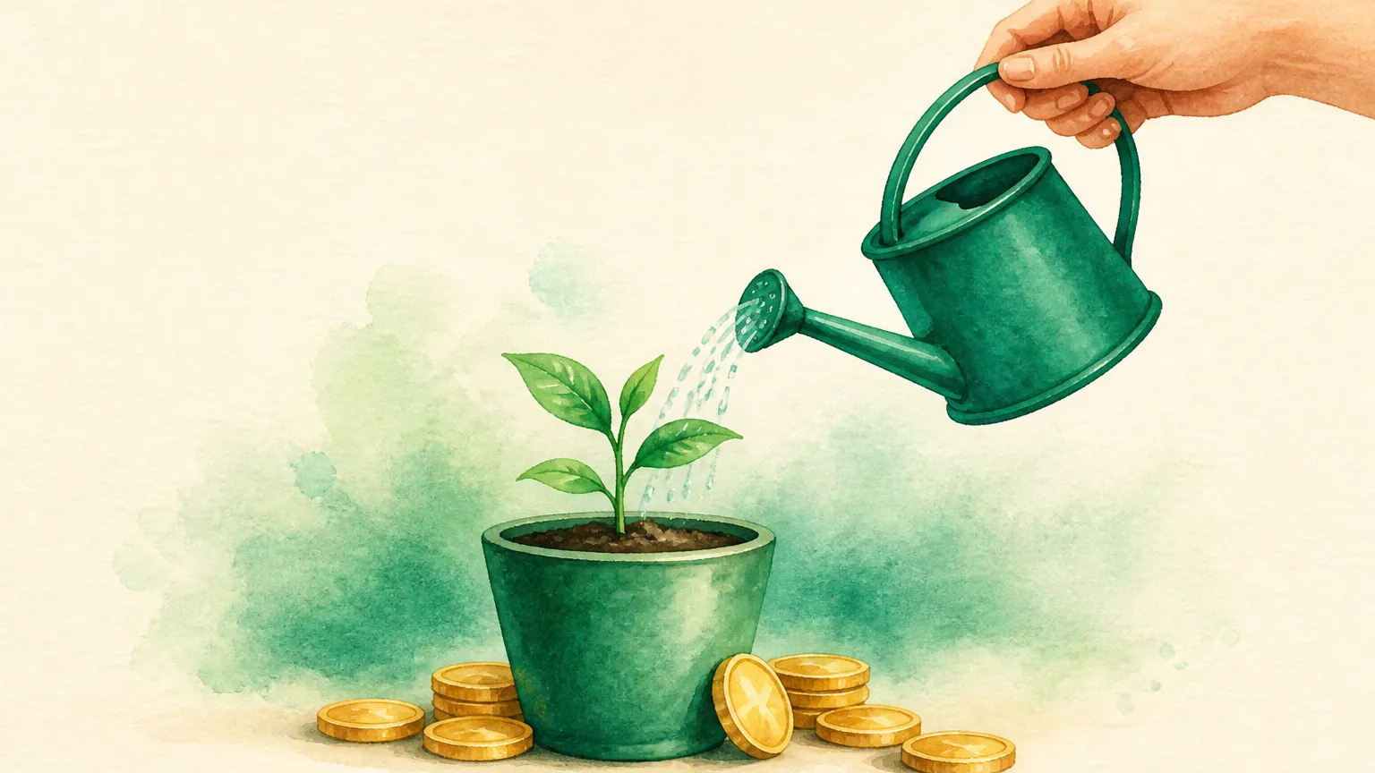 funding 스킬을 표현한 수채 일러스트 — AI generated by codex (gpt-5.5)
