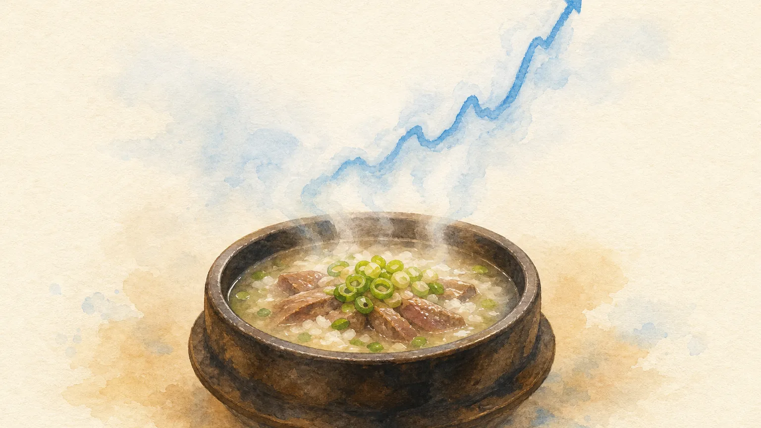 eatery-trend 스킬을 표현한 수채 일러스트 — AI generated by codex (gpt-5.5)